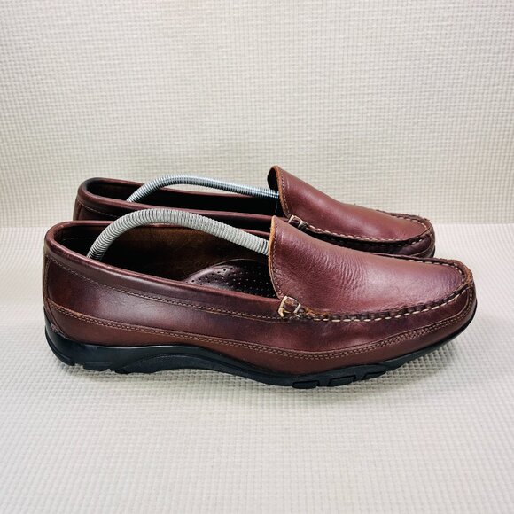 Allen Edmonds Boulder Mens Size 11 3E Leather Venetian Driving Mocs Loafer Shoes - Picture 1 of 13
